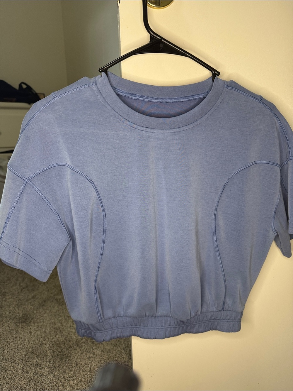 Women's Lululemon Cropped Short Sleeve Tee Blue